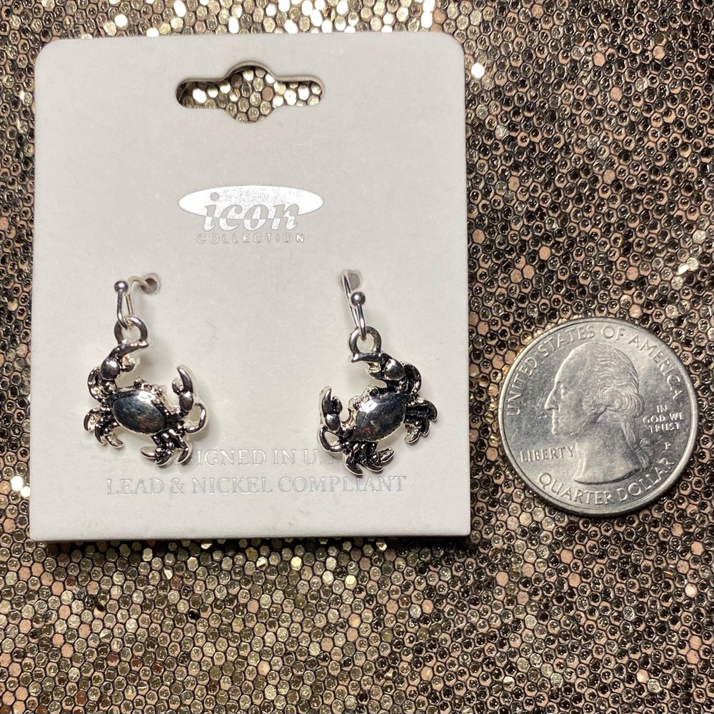 Zodiac Cancer Crab Earrings Designed in the USA - Picture 2 of 4